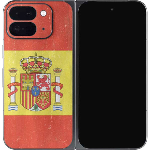 Spain Flag Distressed Google Pixel 9 Pro Fold Skin